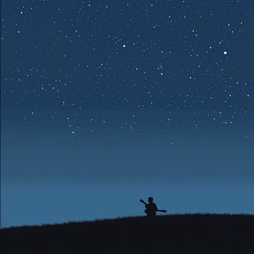 An evocative piece featuring a solo acoustic guitar, capturing the essence of a serene, starlit night. The gentle, intricate plucking embodies a sense of peace and contemplation, as if whispering tales beneath the expansive, twinkling heavens.