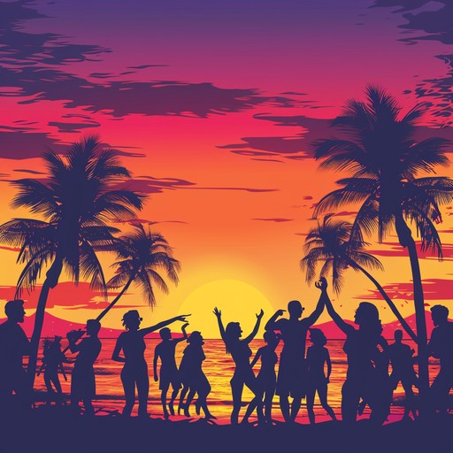 An evening scene filled with bright and uplifting melodies, capturing the essence of summer joy and freedom. This instrumental track is structured to elicit a sense of euphoria and convey an atmosphere of celebration. The energetic dynamic keeps the listener engaged in a festive mood.