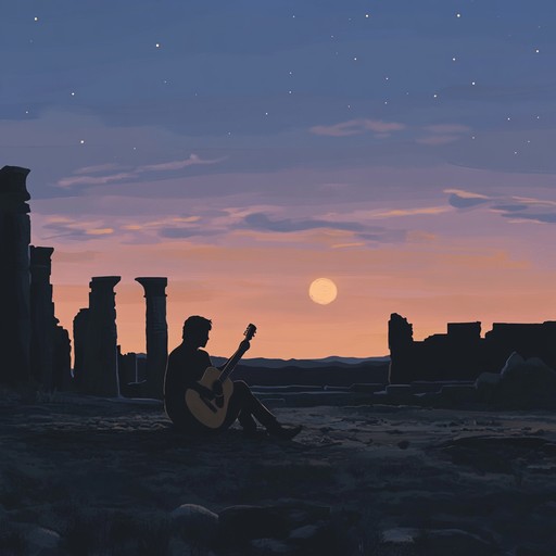 The alternative version emphasizes a more poignant and sorrowful interpretation as the electric guitar mourns the loss of a once great civilization, echoing the sadness and beauty of decay.