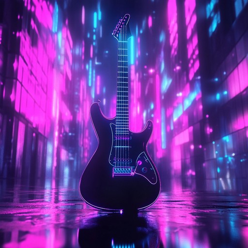 A dynamic track combining synth layers and guitar, portraying the excitement of bustling city streets illuminated by neon signs.