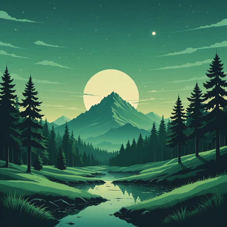 Imagine a soundscape where the distant future and nature converge. The track uses an array of synthetic pads and organic samples, creating an immersive experience as if stepping into a lush, otherworldly forest at dusk. Soft melodic structures suggest the mingling whispers of technology and fauna, forming a soothing yet thought provoking composition.