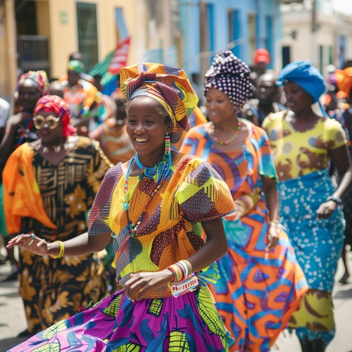 Experience the vibrant pulse of the african savanna through this jubilant afrobeat track, where dynamic percussion meets lively guitars, creating an infectious, festive dance atmosphere