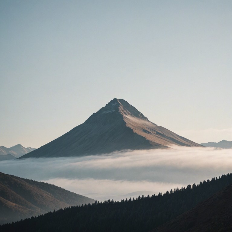 Imagine standing amidst towering, fog laden mountains as soft sounds encapsulate the tranquility of nature. This track focuses on capturing the essence of peace and solitude found in high serene altitudes, with the gentlest whisper of the wind transforming into a harmonious melody that embraces the listener.