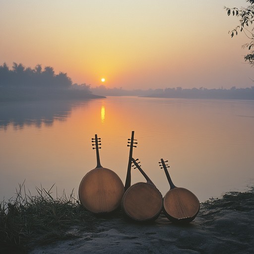 This instrumental track seamlessly blends traditional bhangra beats with serene, flowing melodies, creating a peaceful atmosphere perfect for relaxation or meditation. The dhol and tabla rhythms gently pulse beneath soft, harmonious layers of other traditional instruments, taking you on a calming journey.