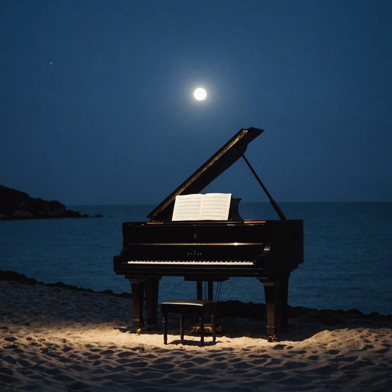 A tender, intimate track that captures the essence of solitude through gentle piano strokes, evoking a reflective and peaceful atmosphere suitable for personal reflection or a quiet evening alone.