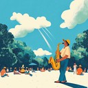 upbeat instrumental jazz soul tune evoking carefree sunny days