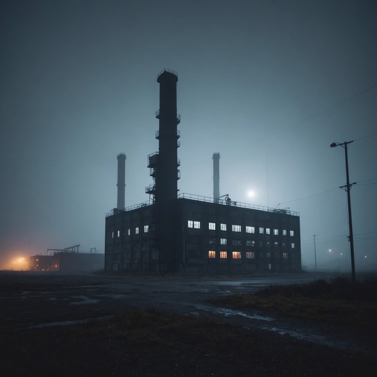 Embark on an auditory exploration into the heart of a forsaken industrial complex, where the echoes of machinery blend with the haunting silence, crafting an enveloping atmosphere of suspense and historical decay.