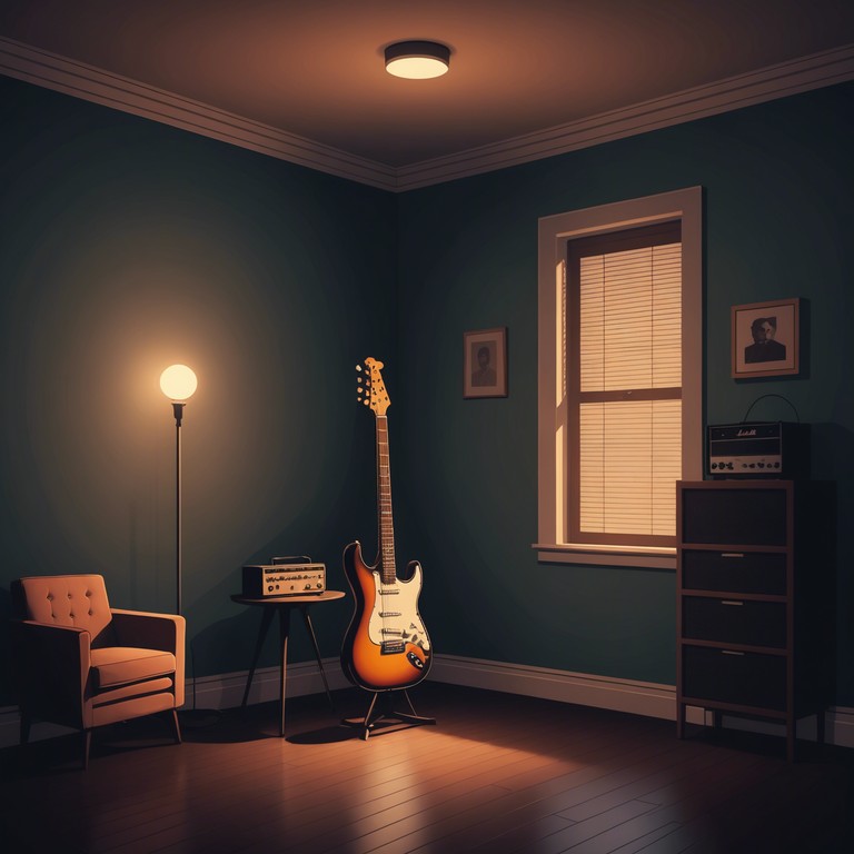 In this track, a delicate yet gritty romantic theme is explored through the soul stirring sounds of an electric guitar, encapsulating the essence of a love that lingers like a shadow in the back of one's mind. The music flows like a series of tender, passionate whispers, slowly building into a crescendo that speaks of both longing and lost chances.