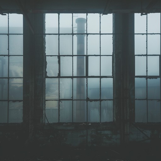 Experience an unsettling journey through haunting soundscapes blending eerie ambient tones with mechanical industrial rhythms, creating a suspenseful and spine chilling atmosphere.