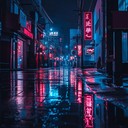 introspective rhythm under faint glow of neon lights