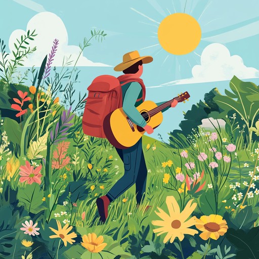 An upbeat instrumental folk tune played on acoustic guitar, celebrating the joy of simple pleasures and the beauty of nature. The music is inspired by celtic folk melodies, with a light and lively tempo that lifts the spirit and brings a smile.