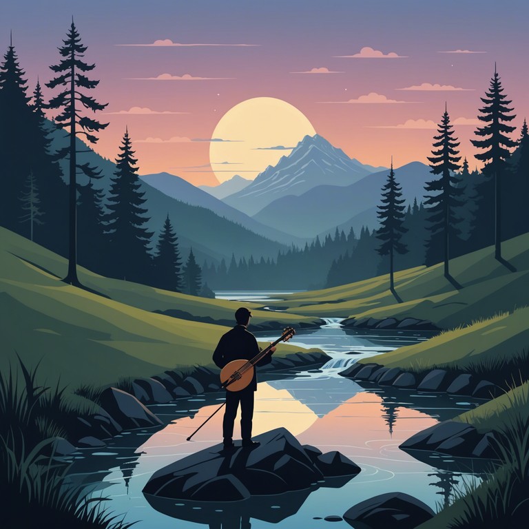 Echoes through the valley paints auditory scenes where each note captures the enduring spirit of appalachian legends, couched in a powerful yet serene music setting, allowing listeners to travel back in time with each melody.