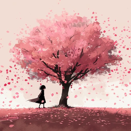 A tender piano composition accompanied by subtle string harmonies evokes the visceral emotions of past sadness, symbolized by cherry blossoms falling gently to the ground. It carries the listener through a landscape of poignant memories and wistful longing.