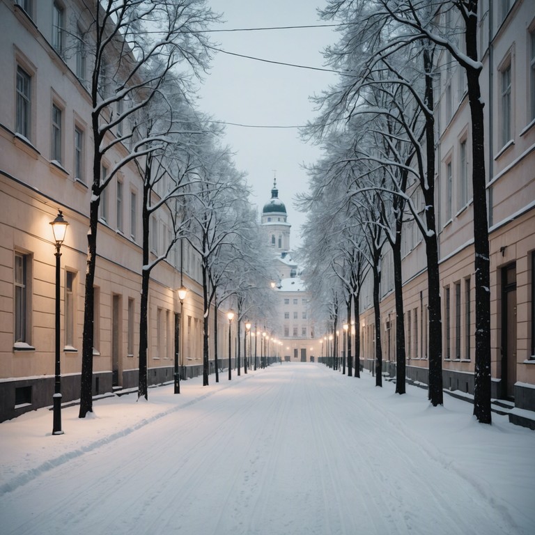 This track embodies the introspective and melancholic mood of a snowy helsinki evening, using muted synthesizers to create a soundscape that reflects the quiet and pensive atmosphere of finnish winter. The composition takes listeners on a journey through the streets of the city, under the faint glow of street lamps covered in snow, evoking feelings of solitude and reflection.