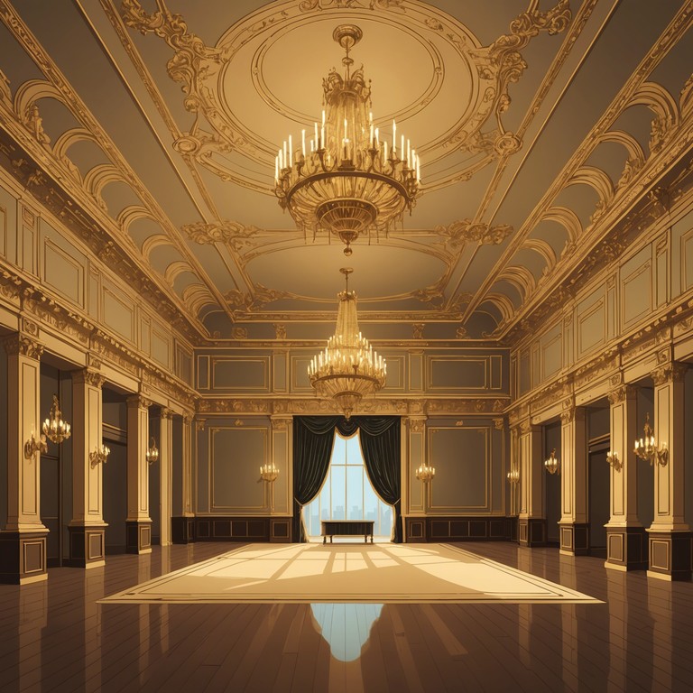 Imagine a grand ballroom filled with swirling dancers under opulent chandeliers, each movement synchronized with a majestic waltz that embodies both grace and intensity. The music, rich with emotional layers, narrates tales of ancient elegance and timeless romance.