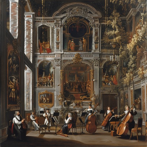 Experience the height of baroque splendor with opulent melodies and intricate compositions. This piece brings to life the regal courts of the baroque era, exuding grandeur and elegance with each note.