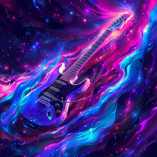 Let hypnotic guitar riffs and pulsating rhythms carry you away on a galactic wave ride, where energizing beats and cosmic sounds collide to create an ecstatic journey beyond the ordinary.