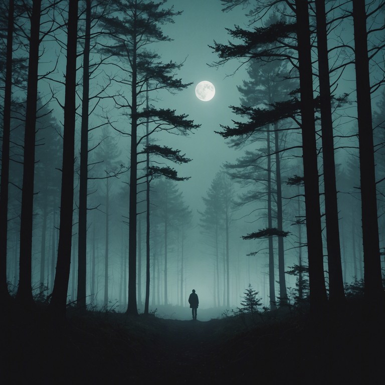 This composition delves deep into the essence of night, featuring subtle yet profoundly dark tones, enveloped in a haunting atmosphere. The piece suggests the quiet footfalls of unseen creatures and the whispers of secrets long kept. An ambient soundscape suitable for moments of solitude or eerie cinematic scenes.