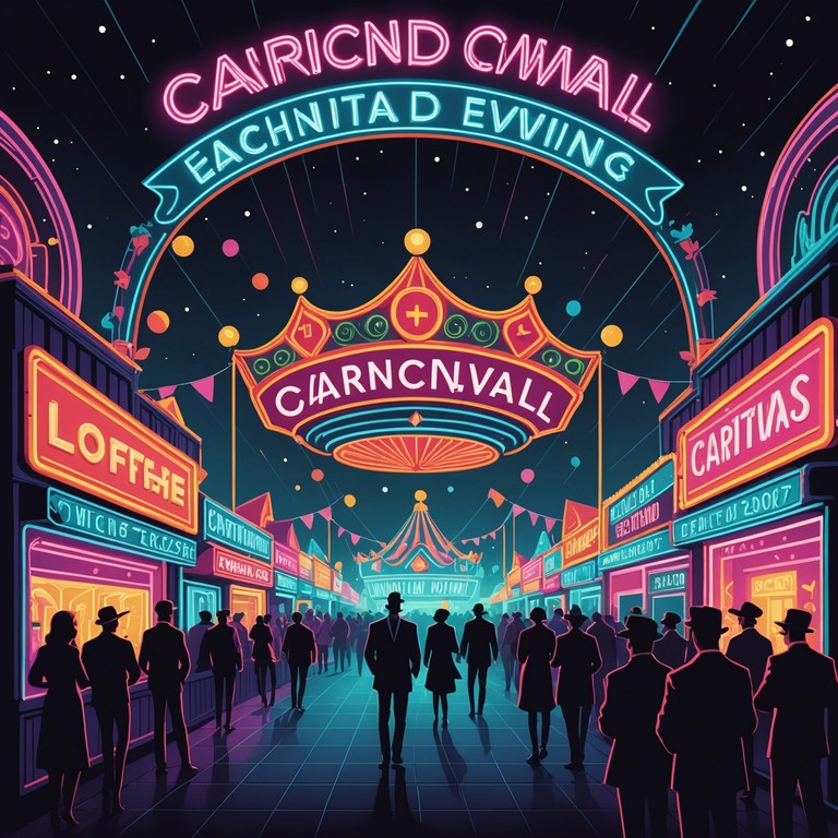 This alternative title encapsulate the essence of the same nostalgic journey, focusing on the serene, enchanting evenings spent near the whirls of carnival rides and the charming tunes of street performers. The soundscape places you directly under the sparkling lights of a festive night, where each melody tells a story of laughter and old world charm.