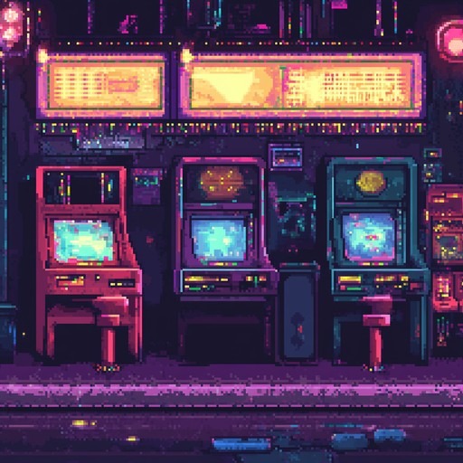 An energetic and playful track that captures the excitement of retro arcade gaming with vibrant synth melodies and catchy rhythms