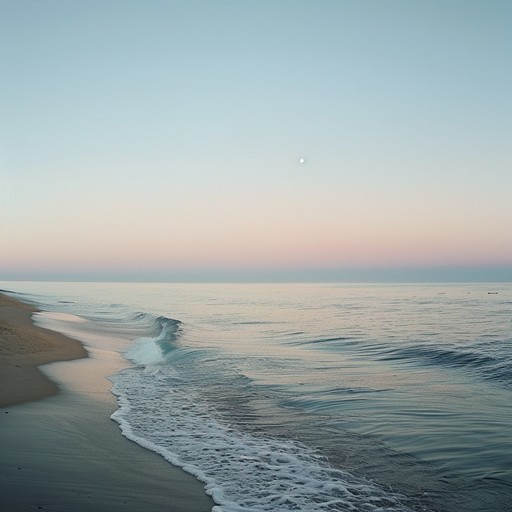 **envision a serene beachscape as twilight descends. This track merges mellow, ambient techno rhythms with the calming sounds of nature. Perfect for relaxation or creating a peaceful environment for work and contemplation.**