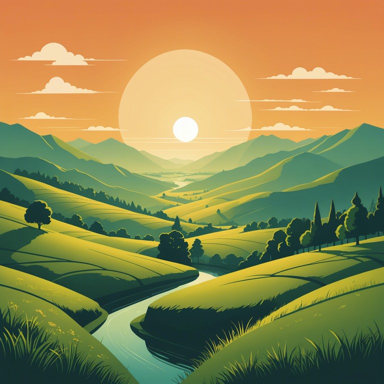 Imagine a serene sunrise over vast, lush valleys, where the soft and ethereal sound of flutes carries through the swirling morning mists, evoking a sense of peace and beginnings. Traditional ethnic flutes provide a soothing yet uplifting melody, creating an all encompassing experience of reconnecting with the earth's tranquil beauty.