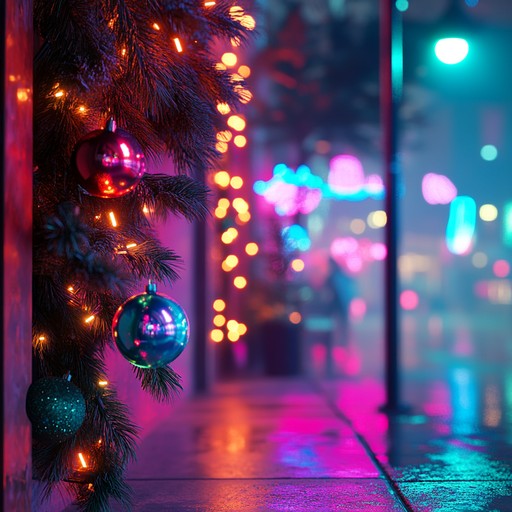 An upbeat and festive new wave track featuring vibrant and colorful synthesizer melodies, perfect for uplifting holiday celebrations and parties