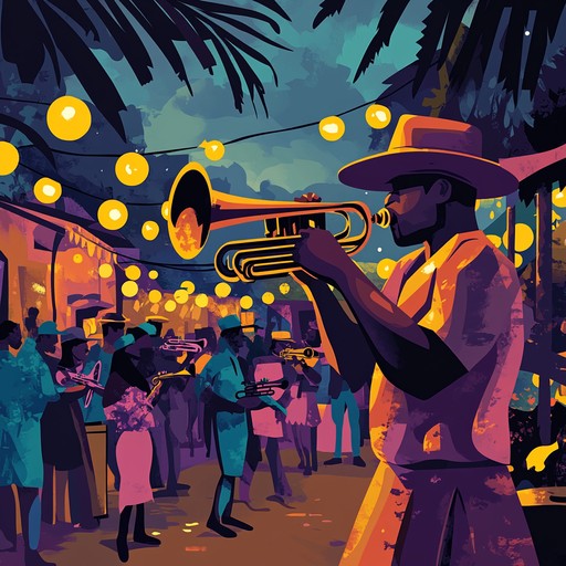 A dynamic and spirited salsa composition that fuses traditional latin rhythms with exuberant brass sections, inspiring listeners to immerse themselves in the lively atmosphere of a tropical festival. The interplay of percussion and horns encapsulates the excitement and joy of dance.