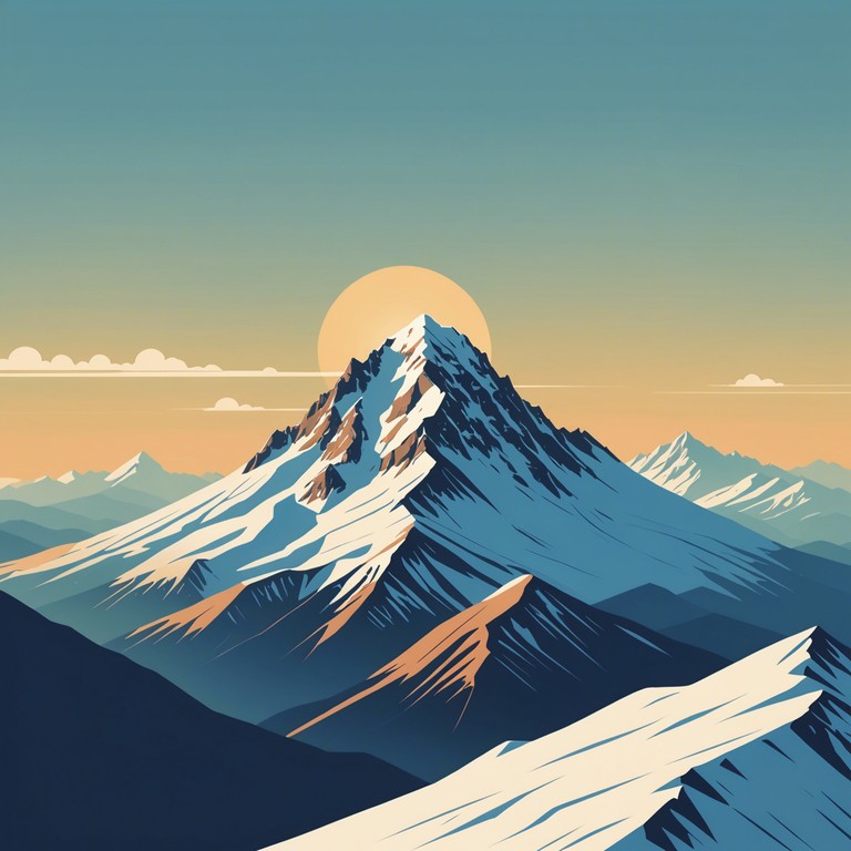 This piece evokes the serene and majestic beauty of the world's highest mountain peaks using a blend of traditional instruments. A tapestry of calming soundscapes reflects the meeting of earth and sky, providing listeners a soothing, meditative experience that transports them across borders. The track mixes grounded rhythmic elements with lofty melodic lines to capture the essence of natural grandeur and spiritual ascent.