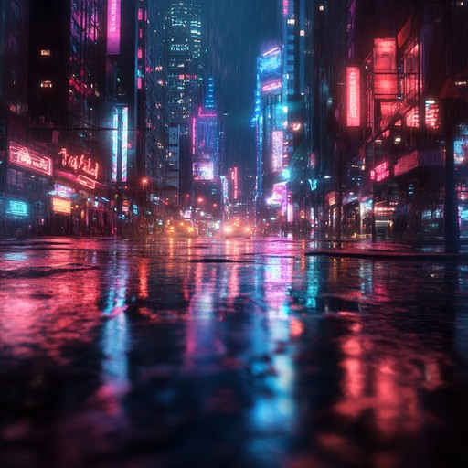 An instrumental electro track capturing the essence of roaming through a desolate city at midnight, drenched in neon lights but void of human presence. This composition features deep basslines, sparse beats, and atmospheric synths to paint a picture of urban solitude and introspection.