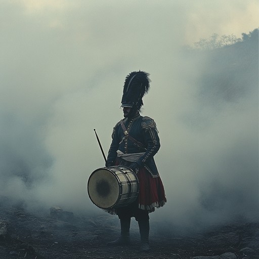 Imagine a fusion of powerful military drum cadences with a narrative of ancient warriors and mythical battles, creating a soundtrack that evokes the march of a disciplined, fearsome army across old world landscapes. The repetitive nature of military drumming is enlivened by the epic tales of heroism and folklore.