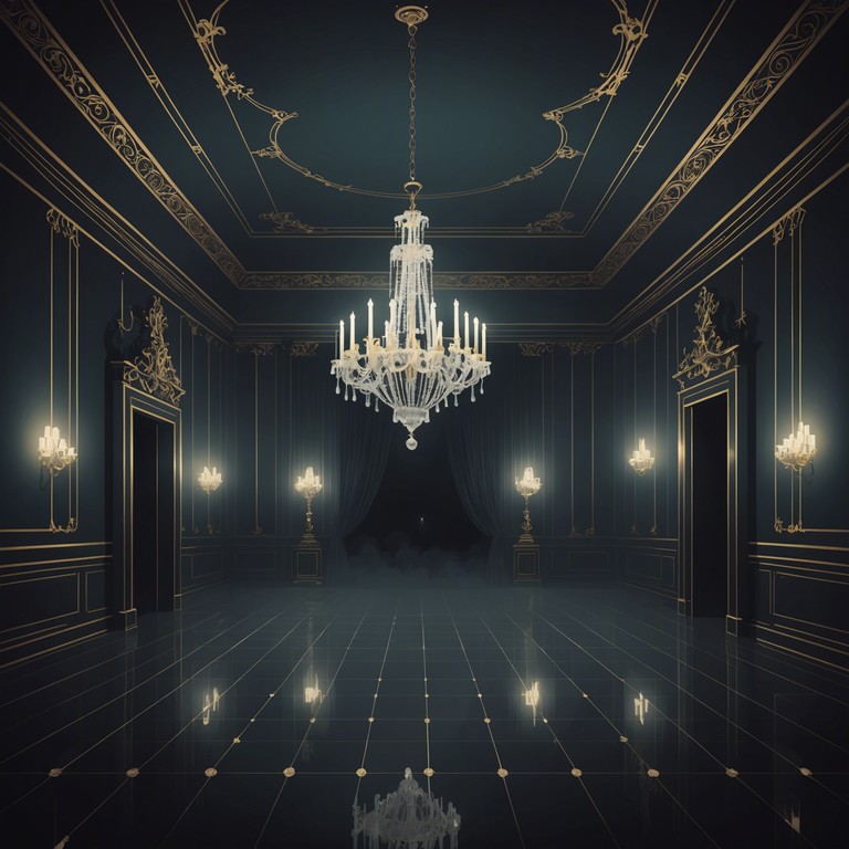 In a dark, velvet covered room, the sound of orchestral strings intertwined with haunting, eerie synthesizers creates a uniquely glam atmosphere, evoking images of fog laden stages and shadowy figures. The glamour is undeniable, yet there’s an unsettling chill carried by the tones, perfect for setting a mood both luxurious and mysterious.