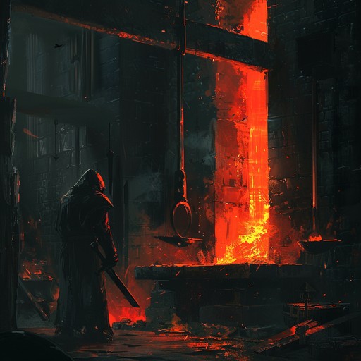 This track delves into the sounds of a blacksmith's workshop in a mythical realm where elements are forged with supernatural fire. The music builds from gentle clangs to a powerful, fast-paced metal climax, conveying the intense energy of creation amidst flames and molten metal