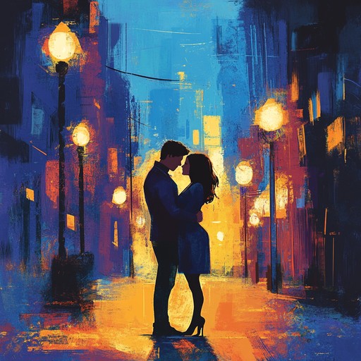 A tender urban ballad capturing the essence of city life and love. The piano's gentle tones weave through a backdrop of soft street sounds, painting a vivid musical picture of romantic encounters under the city lights.