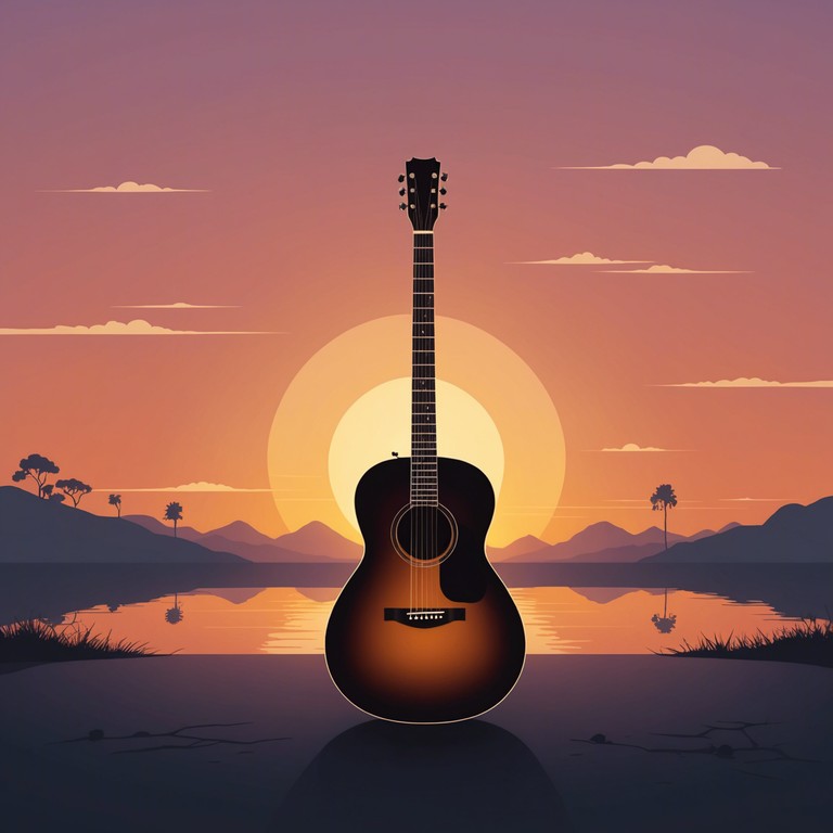 A tranquil musical piece that uses the gentle strumming of an acoustic guitar, embracing the listener in a relaxing, reflective vibe perfect for unwinding after a long day. Captures the atmosphere of a peaceful evening by the shore.