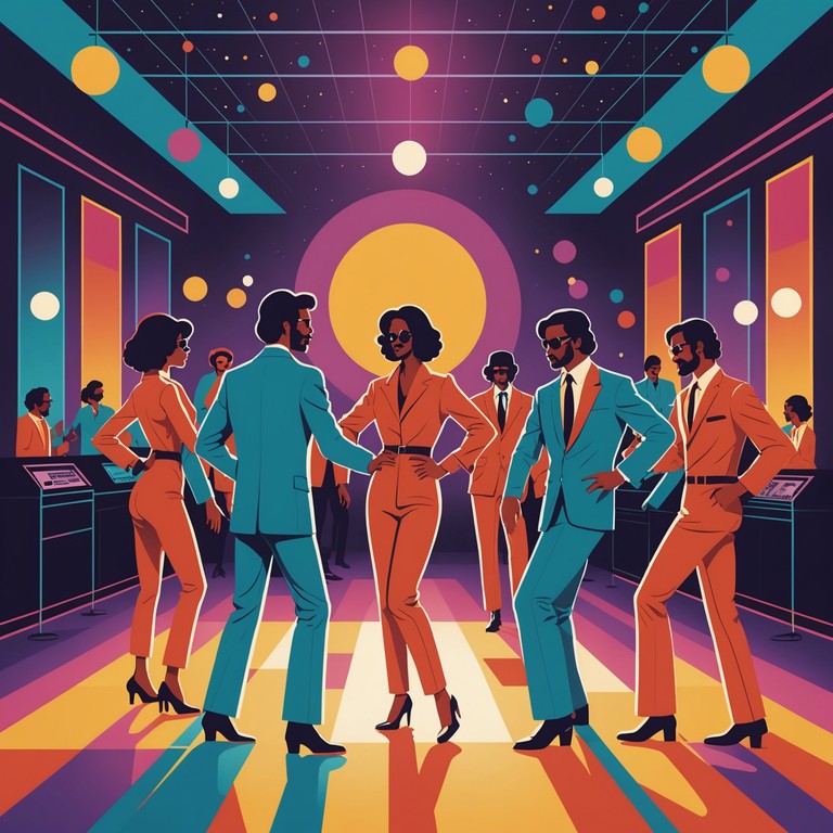 Rekindle the enthusiastic spirit of 70s discotheques with modern sound techniques, featuring an imperative driving bass and shimmering synth leads, crafting a celebratory atmosphere for any party or festive occasion.