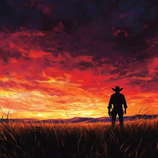 A gentle ballad set in the old west, filled with the tender plucking of guitar strings, evoking the romance and nostalgia of cowboy tales. The music paints a serene landscape of rolling plains under a setting sun, capturing moments of love and longing in a rustic, cinematic style.