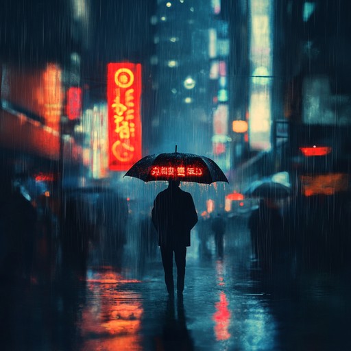 A deep dive into the emotional turmoil of a dystopian future, this track blends synthesized beats with somber melodies, highlighting the bittersweet human experience amidst the chaos and beauty of neon lit skyscrapers.