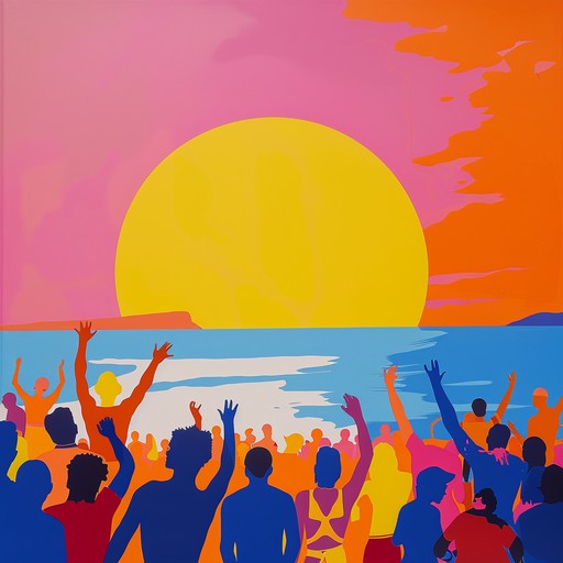 Capture the essence of a lively brazilian beach party at sunset with playful guitar strumming, rhythmic percussion, and melodic flutes. This track inspires dancing and joy with an infectious rhythm that epitomizes the bossa nova spirit.