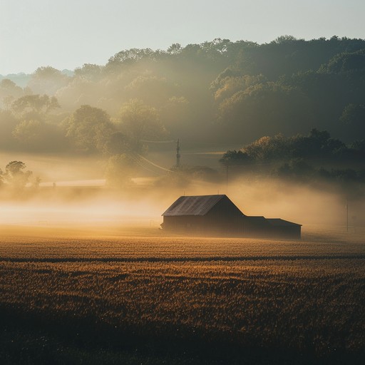 Wake up to the soothing sounds of a folk guitar, gently painting the picture of a serene morning on the prairie. The tranquil melody flows like a gentle breeze over dewy grass, promising a day filled with peace and simple joys, harmonizing the essence of early american rural life.