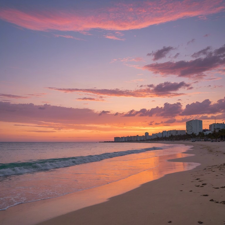 Transition yourself into the serene evenings of havana where each wave resonates with soft, rhythmic patterns of afro cuban jazz, providing a soothing backdrop for a perfect end of day unwind.