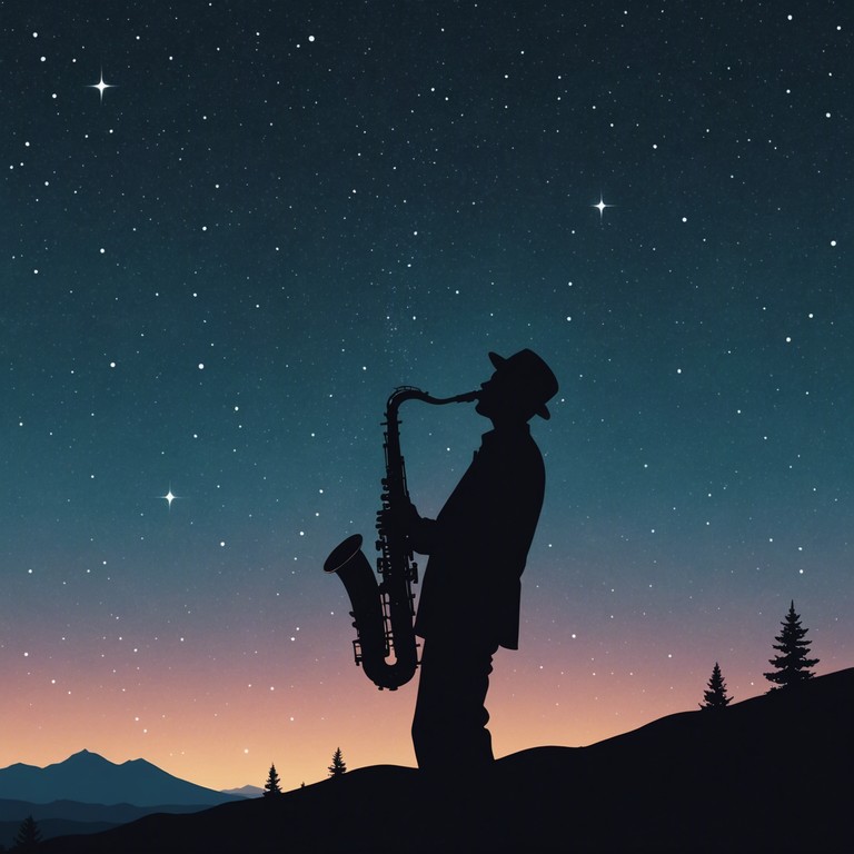 This piece transports listeners to a calm, starry evening where soul meets swing in a timeless dance of melodies. It's a perfect backdrop for reflective evenings or intimate gatherings.