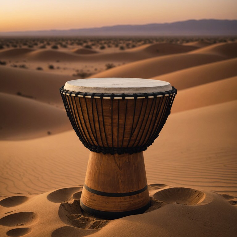 Expanding on traditional afrobeat foundations, this composition elevates the energy with a modern twist. Featuring the djembe, the track encompasses the essence of a mysterious and active saharan adventure, weaving through intense crescendos and dynamic rhythms that mimic the unpredictable desert winds.