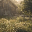 gentle guitar driven track evoking rural life's simplicity