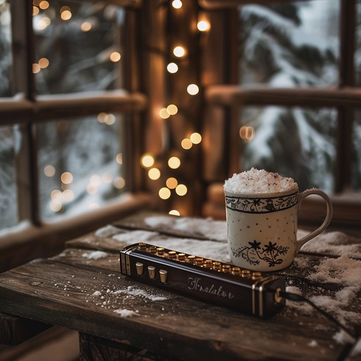 A soulful blues harmonica instrumental, imbued with festive warmth and nostalgia, capturing the essence of a cozy winter night.