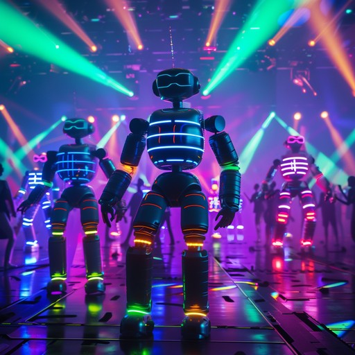 A lively and cheerful techno track, filled with playful synths and quirky effects, making you feel like you're at a dance party hosted by robots. The upbeat tempo and lighthearted melody will keep you smiling and moving.