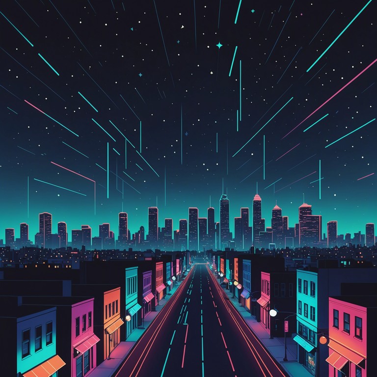 This track boasts an electrifying blend of nostalgia and innovation, creating a soundscape that transports listeners to a futuristic yet familiar world. The song intertwines pulsating rhythms with haunting melodic lines, perfect for night drives or introspective nights. It's an ode to the glamour and enigma of the 80s, heightening one's senses with its virtuoso synth play.