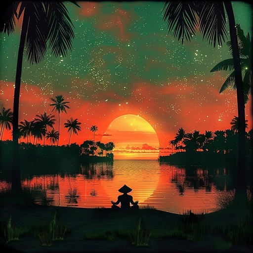 Imagine a gentle, bossa nova instrumental that evokes the feeling of a peaceful sunset on a quiet beach in rio. Soft percussion rhythms combined with melodic guitar create a soothing, dreamy soundscape, perfect for relaxing or casual listening.