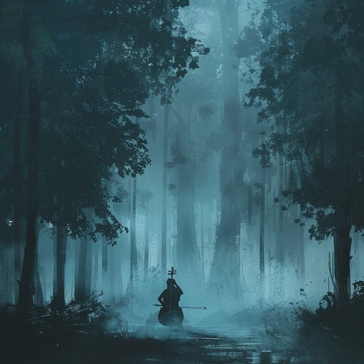 A haunting, evocative journey through ancient forests and forgotten memories, whispers through the pines utilizes the deep, soulful resonance of a solo cello to evoke a sense of longing and melancholy. The composition draws listeners into a mysterious, primal world where each note resonates with untold stories, the whispers of the wind, and the ghostly presence of history.