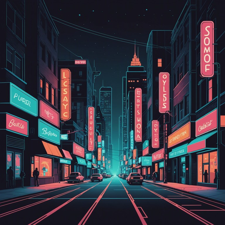 This track embodies the spirit of a nighttime urban adventure, capturing the essence of city lights and the bustle of life after dark. With a confident, smooth rhythm, the music evokes images of walking through vibrant city streets, bathed in the glow of neon signs and streetlights.